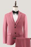 Coral Notched Lapel 3 Peça Single Breasted Men's Prom Suits