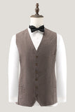 Brown Notched Lapel 3 Piece Single Breasted Men's Prom Suits