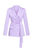 Blazer Feminino Lilac Notched Lapela Slim Fit