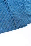 Pavão Blue Stripes Notched Lapela 2 Peças Ternos com Cinto