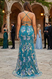 Vestido de Baile de finalistas com Lantejoulas de Lantejoulas Preta, tamanho grande e renda aberta nas costas