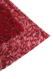Damasco Sequined Leaf Bordado Malha Overlay Elegante Vestido Vintage