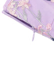 Sparkly Apricot Flor Mangas Swing Swing 1950s Vestido