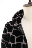 Leopard Faux Fur Zip-Up Hoodie Casaco Masculino