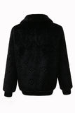 Inverno Black Men's Faux Fur Zip-Up Casaco