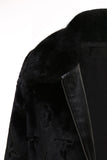 Inverno Black Men's Faux Fur Zip-Up Casaco