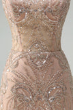 Espumante Champagne Sereia Esparguete Correias Corset Long Prom Dress