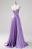 Roxo Uma Linha Querida Corset Long Prom Dress