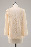 A-Line Champagne Chiffon 2-Piece Mãe do Vestido da Noiva