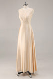 A-Line Champagne Chiffon 2-Piece Mãe do Vestido da Noiva