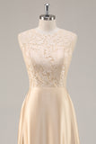 A-Line Champagne Chiffon 2-Piece Mãe do Vestido da Noiva