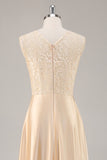 A-Line Champagne Chiffon 2-Piece Mãe do Vestido da Noiva