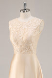 A-Line Champagne Chiffon 2-Piece Mãe do Vestido da Noiva