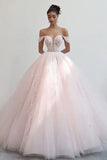 Vestido de bola rosa da princesa fora do ombro tule vestido quinceanera com apliques