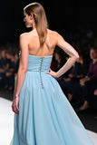 Elegante A Line Sweetheart Ruched Vestido de Gala Azul Cinza