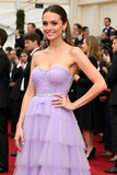 Lilás Uma Linha Querida Sequins Tiered Tulle Gala Dress