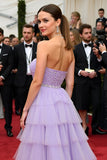 Lilás Uma Linha Querida Sequins Tiered Tulle Gala Dress