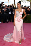 Blush Querida Sereia Backless Sequins Vestido de Gala