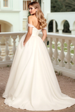 Branco Fora do Ombro Tule De Baile/Princesa Vestido de Noiva