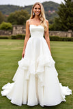 Marfim De Baile/Princesa Sweep/Brush Trem Vestido de Noiva