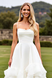 Marfim De Baile/Princesa Sweep/Brush Trem Vestido de Noiva
