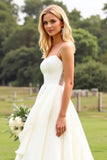 Marfim De Baile/Princesa Chiffon Longos Vestido de Noiva com Renda
