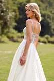 Marfim De Baile/Princesa Espartilho Longos Vestido de Noiva com Renda