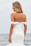 Vestidos de Noiva Longo Fora do Ombro Sereia Organza