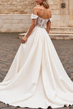 Marfim De Baile/Princesa Sweep/Brush Trem Vestidos de Noiva