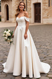 Marfim De Baile/Princesa Sweep/Brush Trem Vestidos de Noiva