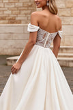 Marfim De Baile/Princesa Sweep/Brush Trem Vestidos de Noiva