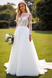 Marfim De Baile/Princesa Renda Longos Vestidos de Noiva