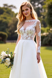 Marfim De Baile/Princesa Renda Longos Vestidos de Noiva