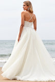 Branco De Baile/Princesa Sem Alças Espartilho Tule Longos Vestido de Noiva