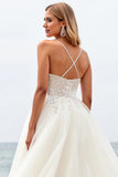 Branco De Baile/Princesa Sem Alças Espartilho Tule Longos Vestido de Noiva