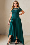 Pinheiro Linha-A Tamanhos Grandes Chiffon Longos Vestido Mae Noiva