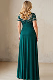 Pinheiro Linha-A Tamanhos Grandes Chiffon Longos Vestido Mae Noiva