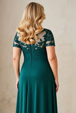 Pinheiro Linha-A Tamanhos Grandes Chiffon Longos Vestido Mae Noiva