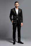 2 Peças Preto Lapela Notched Single Peito Masculino Prom Suits