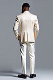 Marfim Notched Laple Single Breasted Homens Prom Suits