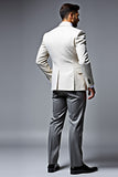 Lapela Notched Dupla Lvory Masculina 3 Peças Fatos de Baile