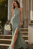 Cabeçada Sábio Poeirento Sereia Chiffon Longo Vestidos Cerimónia