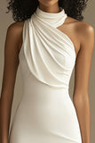 Cabeçada Bodycon Sem Mangas Curto Vestidinho Branco