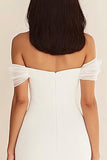 Vestido de Noiva Fora do Ombro Sereia Branco Longo