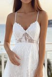 Vestidinho Branco Alças Finas Renda Curto/Mini Linha-A