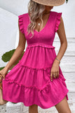 Vestido Verão Preto Decote em V Curto Linha-A