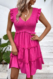 Vestido Verão Preto Decote em V Curto Linha-A