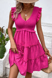 Vestido Verão Preto Decote em V Curto Linha-A