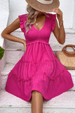 Vestido Verão Preto Decote em V Curto Linha-A