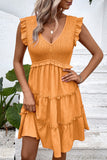 Vestido Verão Preto Decote em V Curto Linha-A